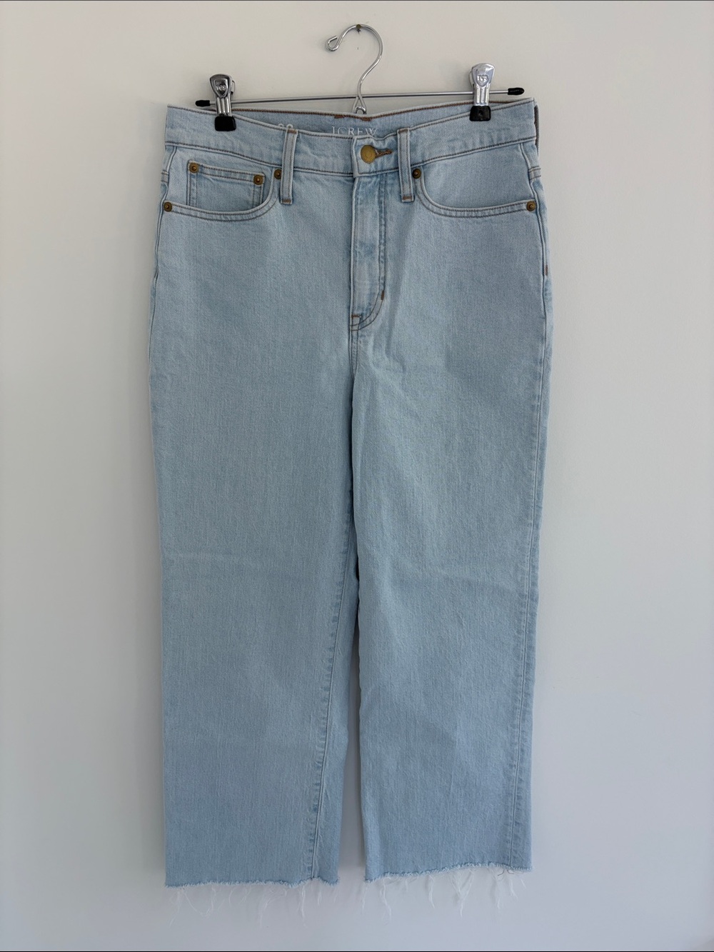J. Crew Light Blue Slim Wide Leg Cropped